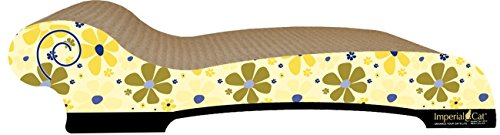 Imperial Cat Chaise Scratch 'n Shape, Retro Yellow Floral