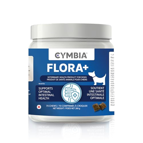 Cymbia Flora+, Microflora Digestive Health Supplement for Dogs – Prebiotics & Probiotics for Dogs – Supports Gut Health & Immune System – Active Blend Floramuno Boost+, Approx. 70 Days Supply