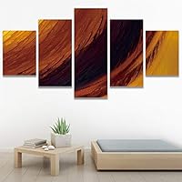 SIGNWIN 5 Panel Canvas Wall Art Modern Art Abstract Brushstroke Contemporary Edgy Mixed Media Multicolor for Home Decorations Ready to Hang - 60