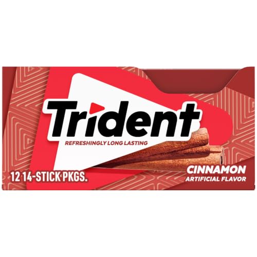 Trident Cinnamon Sugar Free Gum, 12 Packs of 14 Pieces (168 Total Pieces) | Chewing Gum with Xylitol, Perfect for Long Lasting Fresh Breath at School, Work & Travel - image 4