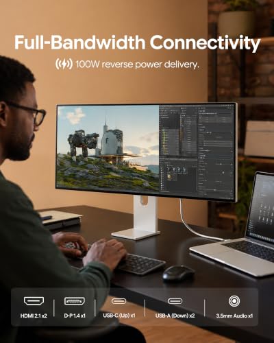Image of Q34W 34 inch 4K Gaming Monitor, IPS Glossy (Honeycomb with Stand)