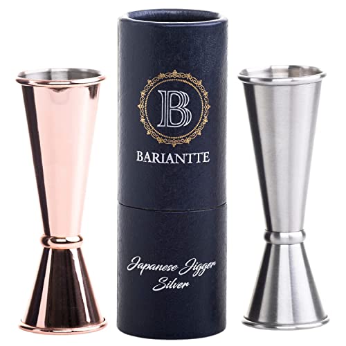 Bariantte Cocktail Jigger Set Bartending | Jigger With Measurements Inside Double Jigger 2 Oz 1 Oz | Japanese Jigger Cocktail Measuring Cup | Bartender Jiggers Shot Measures Jigger Liquor Measurer #TOP6
