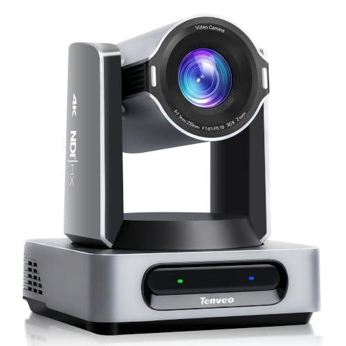 Image of Tenveo 4K 60FPS NDI PTZ Camera, AI Auto Tracking 3.0, 30X Zoom 1 /1.8 UHD CMOS 8.42MP, SDI /HDMI /USB3.0 /LAN(PoE) Live Streaming with Tally Light, FreeD Support, for Video Production Large Live Events