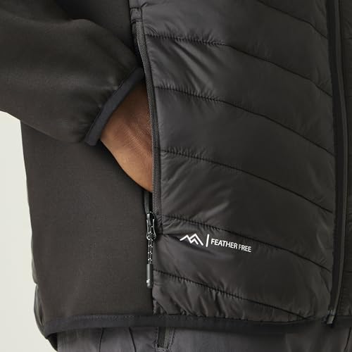 Regatta Herren Padded Hooded Soft Shell Jacket Gefütterter Mantel, Schwarz, 56 EU