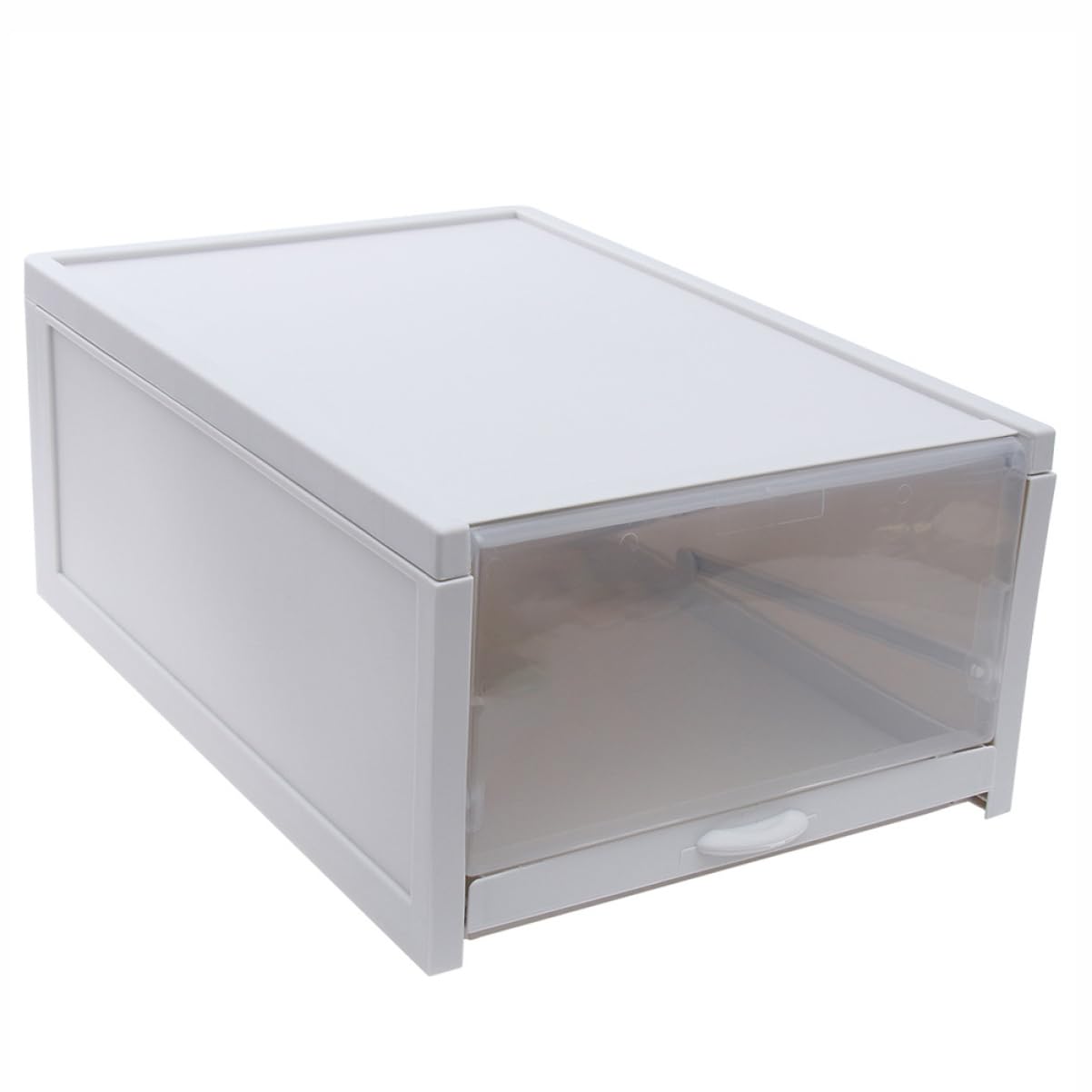 OKUMEYR 1Pc Push Pull Shoe Storage Box Practical Home Use Collapsible Shoe Organizer Space Saving Shoe Case for Closet Stackable Design with Excellent Load Bearing Capacity