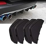 Hohe Qualität: Die Seitenschweller der vorderen Stoßstangenlippe sind aus schwarzem PVC gefertigt, weich genug, um Risse zu vermeiden, und können für lange Zeit verwendet werden.