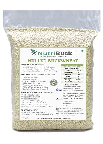 Image of NutriBuck Buckwheat Groats | Hulled | Kuttu-Giri | Gluten-Free (0.900 KG)
