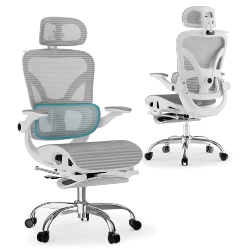 10 Best Mesh Office Chair Under $200: Top Comfortable Picks 9 Alllion Ergonomic Mesh Office Chair, Home Desk Chair Comfy High Back with Adjustable Lumbar Support, 3D Headrest, Flip-up Arms, Big and Tall Reclining Computer Gaming Chairs for Men Women, Grey