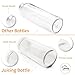 All About Juicing Clear Glass Water Bottles Set - 6 Pack Wide Mouth with Lids for Juice, Smoothies, Beverage Storage - 16 oz, Durable, Reusable, Dishwasher Safe, Leak Proof (White Caps)