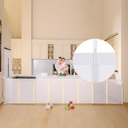 150-Inches-Retractable-Baby-Gates-Extra-Wide-35-Tall-Baby-Gates-for-Doorways-Upgraded-Retractable-Dog-Gate-with-Fiberglass-for-Stairs-Retractable-Pet-Gate-for-Dog-IndoorOutdoor-White - Cucciolini Doodles   150-Inches-Retractable-Baby-Gates-Extra-Wide-35-Tall-Baby-Gates-for-Doorways-Upgraded-Retractable-Dog-Gate-with-Fiberglass-for-Stairs-Retractable-Pet-Gate-for-Dog-IndoorOutdoor-White
