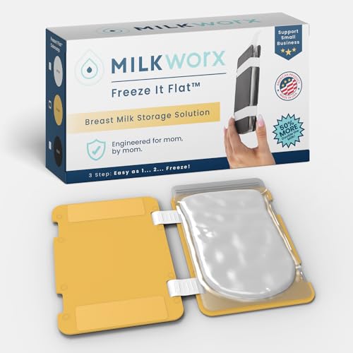 Image of MILKWORX Freeze It Flat Breast Milk Storage Bag Freezer Organizer - Space-Saving Freezer System for Breastmilk Storage Bags - Breast Pump Accessories - Breast Milk Freezer Organizer Made in The USA