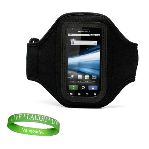 Quality Black Motorola Photon 4G Armband With Sweat Resistant Lining For Photon 4G (Sprint) Android Phone + Live Laugh Love Vangoddy Wrist Band!!! #TOP8