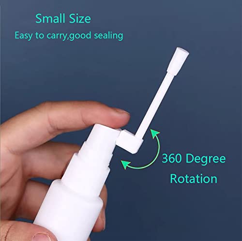 30ML White Plastic Empty Portable Nasal Spray Bottle With 360 Degree Rotation Atomizer Refillable Saline Water Cosmetic Perfume Storage Container For Travel Home Use Pack of 54