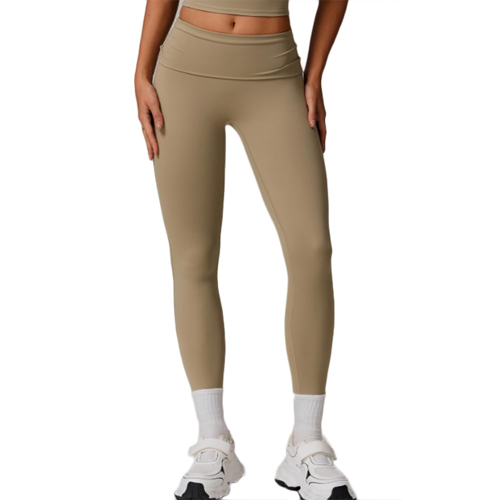 Donna Leggins Pantaloni Palestra Vita Alta Opaco Pantacollant Yoga Fitness