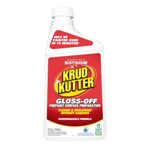 Krud Kutter Gloss-Off Prepaint Surface Preparation Cleaner, 32 oz, No Sanding Liquid Deglosser for Cabinets, Trim, Doors and Furniture, Removes Dirt Grease and Gloss for Paint Adhesion - image 1