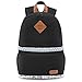 Kattee Women's Canvas SLR DSLR Camera Backpack 14" Laptop Bag for Canon Nikon with Waterproof Rain Cover Tripod Holder (Black Flower, Small)