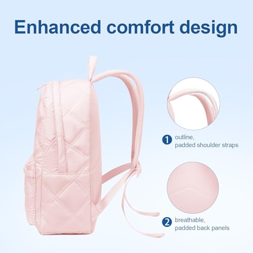 Backpack for Teen Girls Elementary Middle High School Bookbags Lightweight Quilted Women Travel Casual Daypacks4