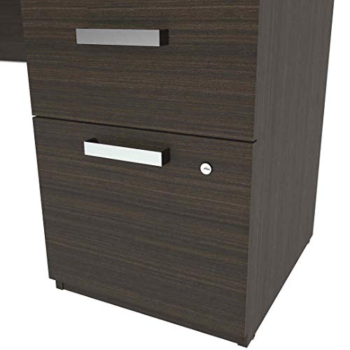 Bestar, Universel Collection, Executive Computer Desk With Pedestal And Hutch #TOP7