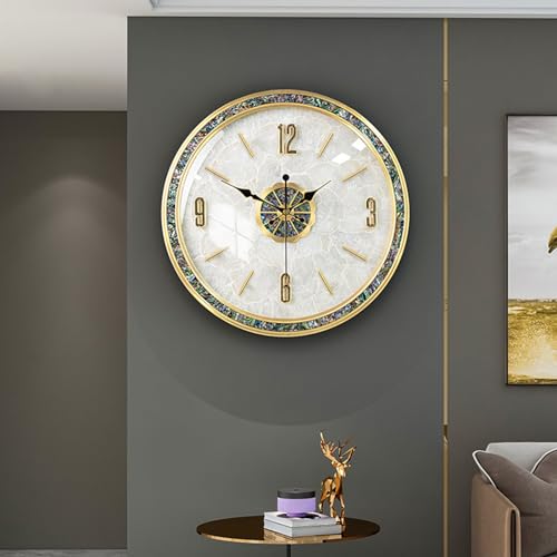 Ergocar Natural Shell Wall Clock, Creative Silent and Tick-free Wall Clock, Suitable for Decorating Living rooms, Entrance Halls, Bedrooms, and Conference Rooms