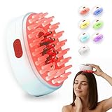 Scalpistry 7-1 Red Light Hair Brush Comb | Vibrating Electric Red Light Scalp Massager + Oil Applicator for Fuller-Looking Hair Care | Scalp Massage for Head Spa | Portable, Cordless & Waterproof