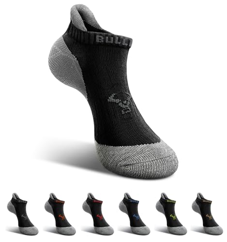 BULLIANT Women Ankle Socks 6Pairs,Active Running Socks Breathable Wicking Arch Support Fully Cushioned Footbed