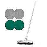 GOBOT - Fregona eléctrica con mopa giratoria doble motorizada, ligera y recargable, 4 almohadillas...