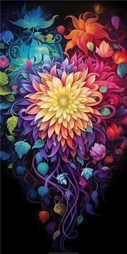 Broderie point de croix kit painting diamant de haute précision en 70x140cm