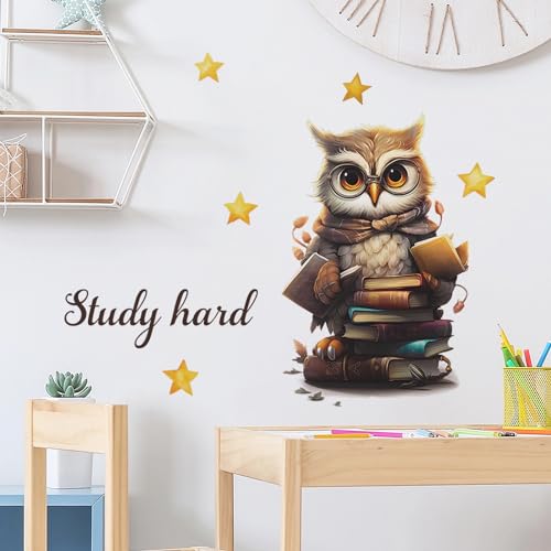 Vinilo decorativo para pared y muebles con diseño de búho y estrellas miniatura 6