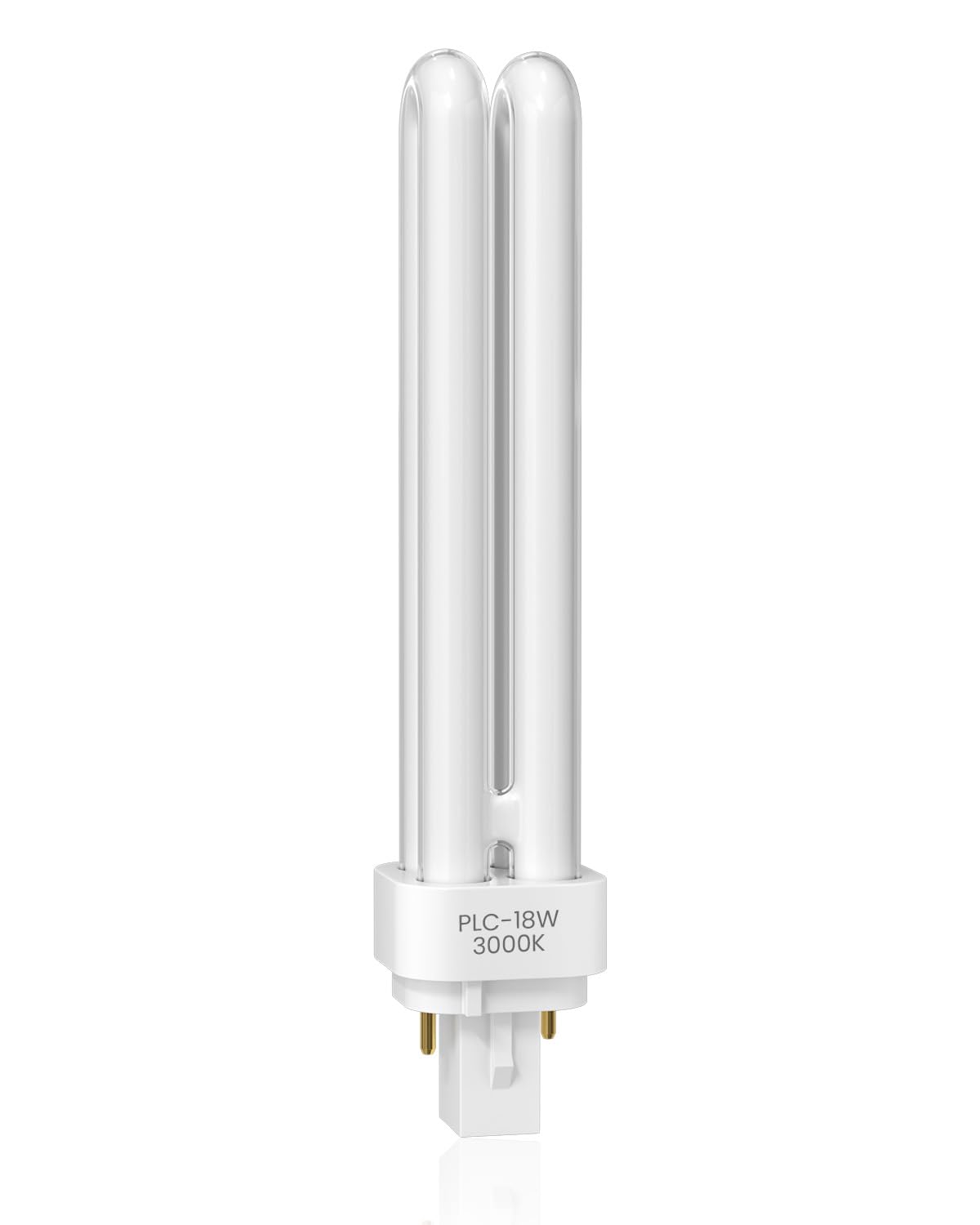 DoRight 18W CFL G24d-2 2 Pin Compact Fluorescent Lamp - PLC 827 CFL Light Bulb Warm White 3000K 2U Double Turn Tube Energy Saving Lamp Non-Dimmable for Kitchen, Office, Bedroom (1-Pack)