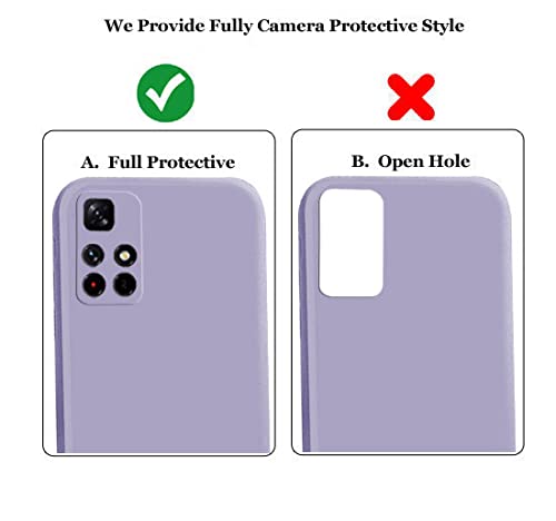 Image of A rtistque Liquid TPU Silicone Matte Shockproof Flexible with Camera Protection Soft Back Cover Case for Redmi Note 10T 5G / Poco M3 Pro 5G - Purple