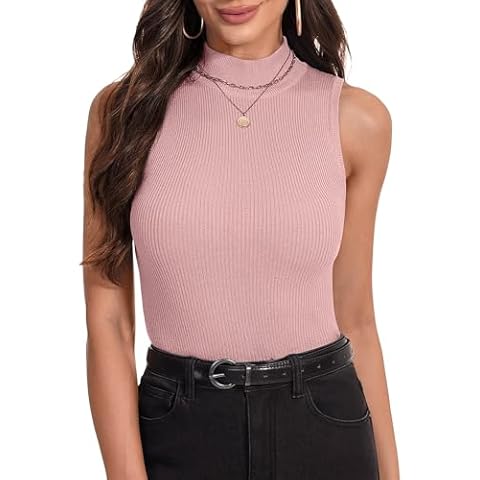 Totatuit Women's Turtleneck Sweater Vest Cover