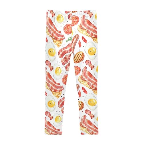 British Cuisine Girls Leggings,Workout Leggings for Girls Toddler Athletic Legging Size for 3-10T2