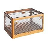 収納ボックス 収納ケース 28.2L*単品 透明 ５面開き 蓋付き 扉付き 全方向から取り出せる 組み立て簡単 省スペース 折りたたみ コンテナ 折りコン 収納コンテナ 押し入れ 衣装ケース クローゼット 衣装収納 衣類 書類 小物 ...
