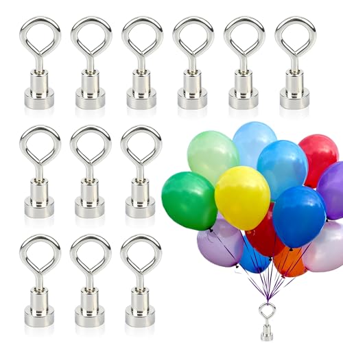 12 Pcs Helium Balloon Weights Stabilize Strong Magnetism Balloons Weights Balloon Weight Reusable Weights For Balloons For Birthday Party Wedding Celebrations Christmas Decorations Silvery