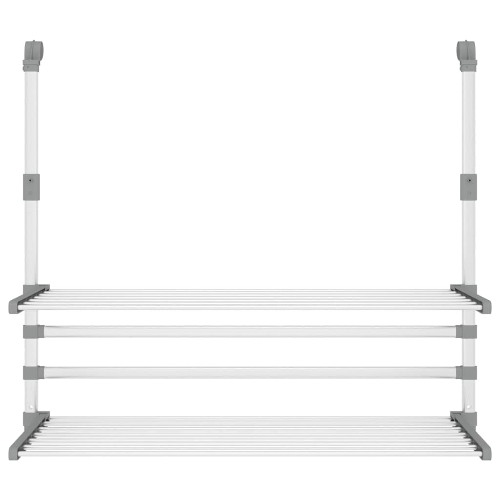 Aluminium Wäschetrockner 89x25x60-95 cm, einziehbarer Wäscheständer für Balkon, klappbarer Wäschetrockner mit Türhaken, platzsparendes Design für Waschküche und Badezimmer