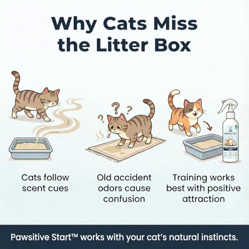 Image of Pawsitive Start Potty Training Spray for Cats | Dual-Action Litter Attractant & Scent Reset Formula | Natural Bio-Scent Aid for Kittens & Senior Cats | Fast-Drying, Non-Staining | 200ml
