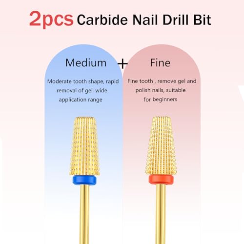2 forets à ongles 5 en 1 embout ponceuse dépose gel cuticule - 2