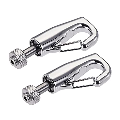 Image of uxcell Picture Hanging Wire Hook, 2pcs 7.5mm Open Adjustable Copper Hooks for Home Picture Art Gallery Picture Display Kit