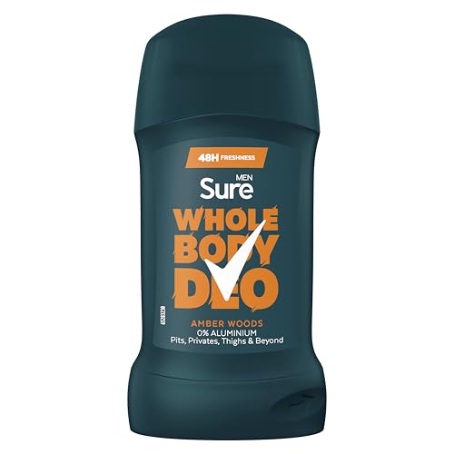 Sure Men Amber Woods Whole Body Deodorant mens deodorant stick with a warm & woody fragrance for 48-hour odour control 50 ml