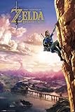The Legend Of Zelda: Breath Of The Wild - Gaming Poster (Link Climbing Mountain) (Size: 24' x 36')