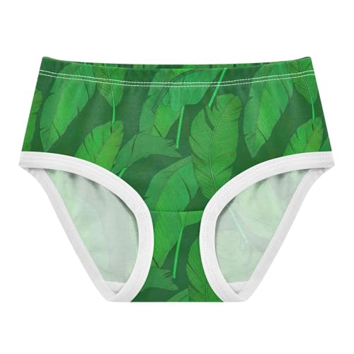 Joisal Tropical Banana Leaves Green Girls Underwear Toddlers 2t Cotton Girl Panties Cute Stylish Briefs Undies Kids