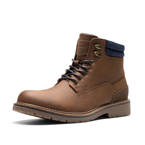 Bruno Marc Botas Hombre Invierno Con Forro Malla Botas Casuales Chukka Hombre Botas Vestir con Suela Antideslizante,Size 46,Marrón,BMEMAB2504
