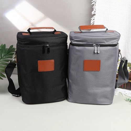 Bolsa enfriadora de vino para picnic y viajes con espacio acolchado para 4 botellas 7