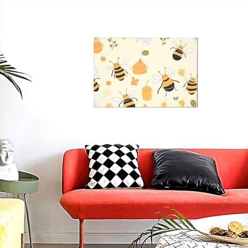 Toile abeilles mignonnes YoupO pour raviver un mur blanc de salon