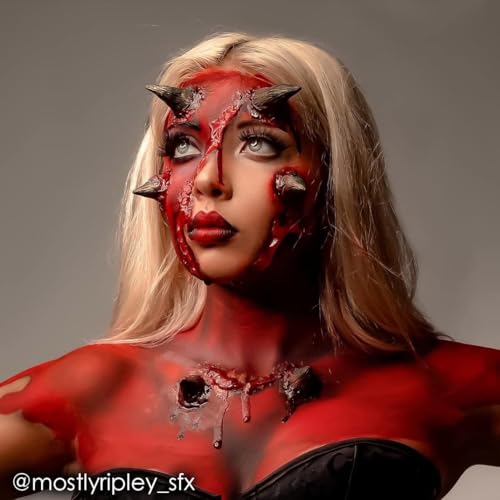 Image of Mehron Makeup Paradise Makeup AQ Pro Size | Stage & Screen Performance, Face & Body Painting, Beauty, Cosplay, and Halloween | Water Activated Face Paint, Body Paint 1.4 oz (40 g) - Red
