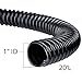 Tetra Pond Pond Tubing 1 Inch Inner Diameter, 20 Feet Long, Connects Pond Components, Black (19736)