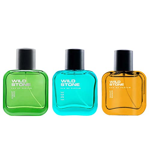 Wild Stone Edge, Forest Spice and Night Rider Long Lasting Mens Perfume, Pack of 3 (30ml each)