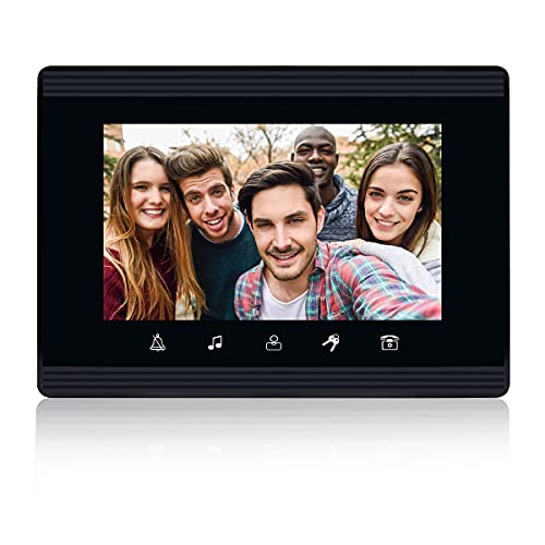 Image of Wired 7 Inches LCD Monitor for Video Intercom Doorbell System Support Monitoring, Unlock, Dual-Way Door Intercom