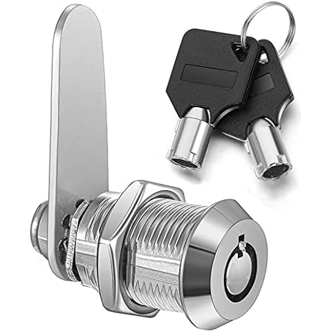 Litensh Thread Tubular Cam Lock 20mm, Mailbox Lock Cabinet Cylinder Lock for Door Drawer Cupboard Letterbox with Keys Alike (1, 20mm) Cover