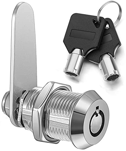 Litensh Cerradura tubular de leva de rosca de 20 mm, cerradura de buzón para puerta, cajón, armario, buzón con llaves iguales (1, 20 mm) Cover
